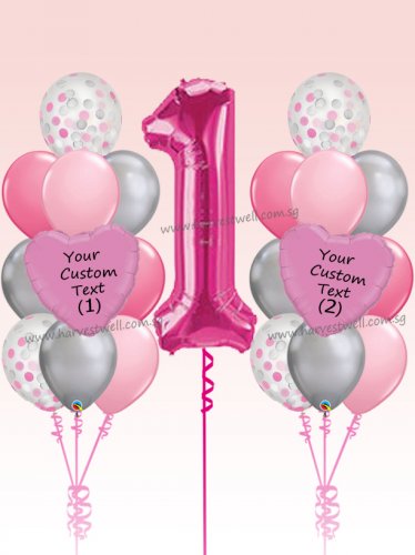 Personalised Tropical Flamingo Lover Megaloon Balloon Bundle Set