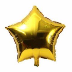 Shiny Gold Star Shape Mylar Balloon