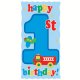 1st Birthday Fun At One Boy Door Sign