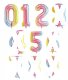 Megaloon Number Pastel Ombre Foil Balloon