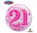 21 Birthday Sparkle Bubble Balloon