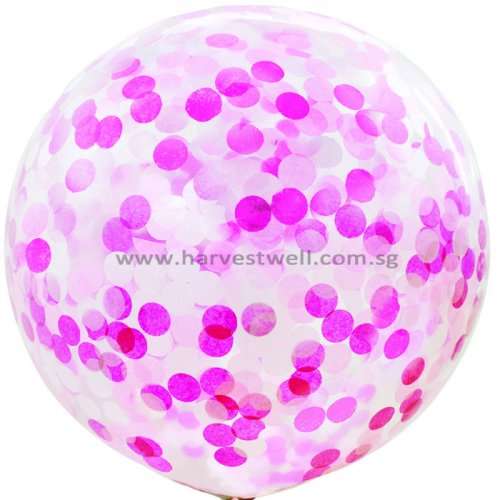 Pinky Sweet Confetti Jumbo Helium Latex Balloon