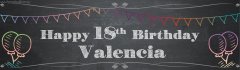 Chalkboard Party Customized Banner