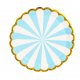 Light Blue Gilding Stipes 7inches Dessert Paper Plate 8pcs