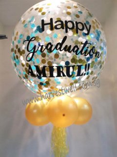 Personalized Jumbo Graduation Helium Latex Balloon