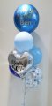 Personalised Blue Galaxy Theme Balloon Bouquet