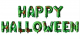 HAPPY HALLOWEEN Green Mini Letter Foil Balloons