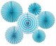 Blue Paper Fans Decoration D.I.Y Set