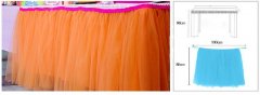 PEACH Colour TUTU Table Skirt (1 METRE)