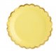 Gold Scalloped Yellow 7inches Dessert Paper Plate 16pcs