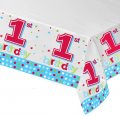 1st Blue Dots Baby Boy Table Cloth