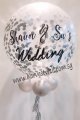 Personalized Jumbo Silver Wedding Helium Latex Balloon