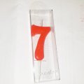 Red Number 7 Birthday Candle