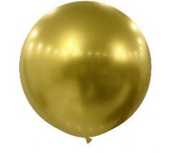 Chrome Gold Jumbo Round Shape Helium Latex Balloon