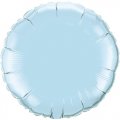 Light Blue Round Shape Mylar Balloon