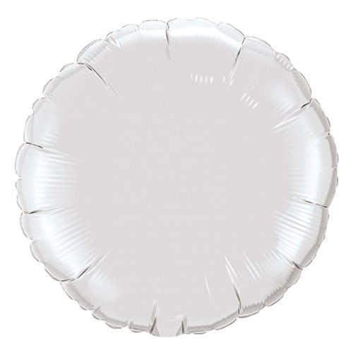 White Round Shape Mylar Balloon