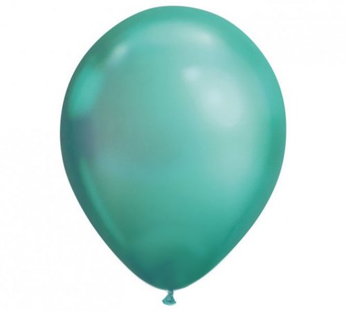 Chrome Green Helium Latex Balloon