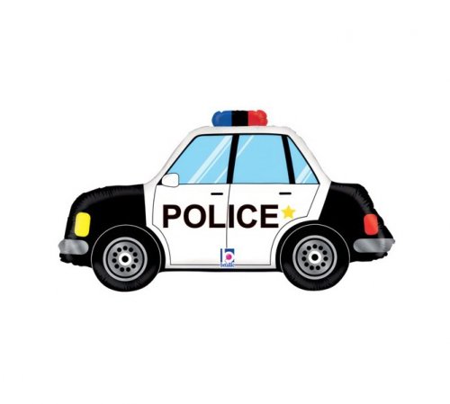 Police Car Super Shape Mylar Balloon