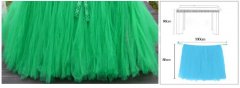 FLUORESCENT GREEN Colour TUTU Table Skirt (1 METRE)