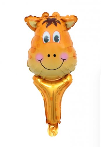 Giraffe Head Handheld Foil Balloon