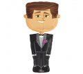 Groom Super Shape Airwalker Wedding Mylar Balloon