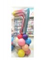 Pastel Megaloon Number Balloon Column