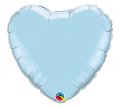 Pearl Light Blue Heart Shape Helium Mylar Balloon