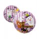 Happy Halloween Purple Stripe Ghost Mylar Balloon