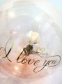 I Love You Personalized Champagne Rose Balloon Handheld Bouquet