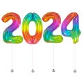 New Year 2024 Megaloon Rainbow Foil Balloon