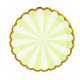 Lime Green Gilding Stipes 7inches Dessert Paper Plate 8pcs