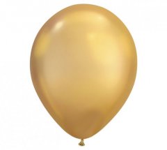 Chrome Gold Helium Latex Balloon