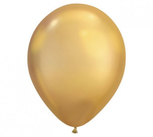 Chrome Gold Helium Latex Balloon