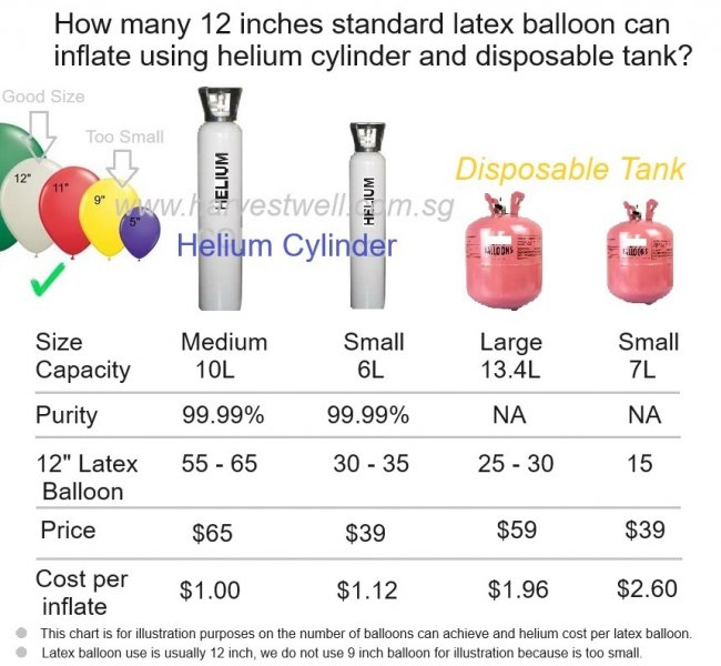 [6 Litres] Small Helium Gas Tank Store Pickup