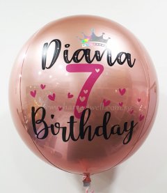 Princess Girl Birthday Customize ORBZ Balloon