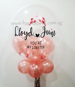 Customised You Are My Lobster Bubble Balloon