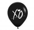 XO Black Helium Latex Balloon