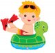 Tropical Ocean Pool Boy With Floatie Super Shape Mylar Balloon