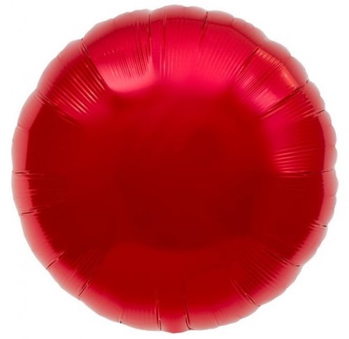 Red Round Shape Mylar Balloon