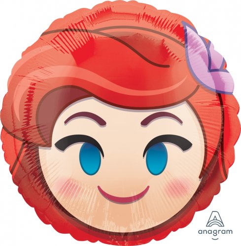 Princess Mermaid Ariel Emoji Mylar Balloon