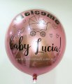 Customize Welcome Baby Light Pink ORBZ Balloon