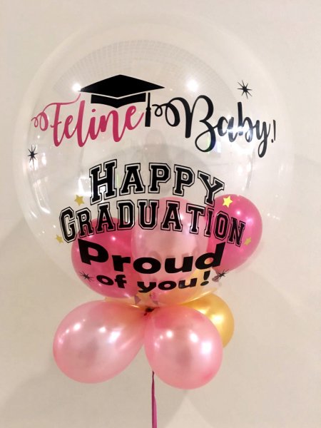 Customised Happy Graduation Girl Bubble Balloon Helium Balloons Delivery Everyday Party Shop