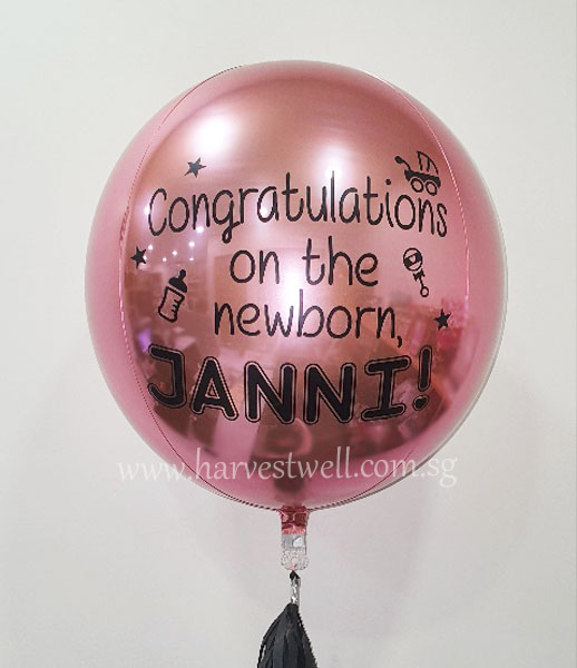 Congrats on Newborn Customize ORBZ Balloon