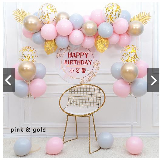 Balloon Garland Pink and Gold