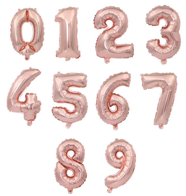 Megaloon Number Rose Gold Foil Balloon : Helium Balloons Offer in ...