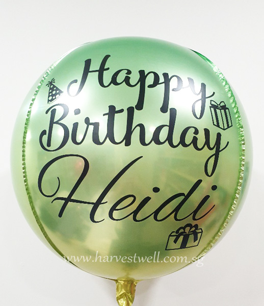 Green Yellow Customize ORBZ Balloon